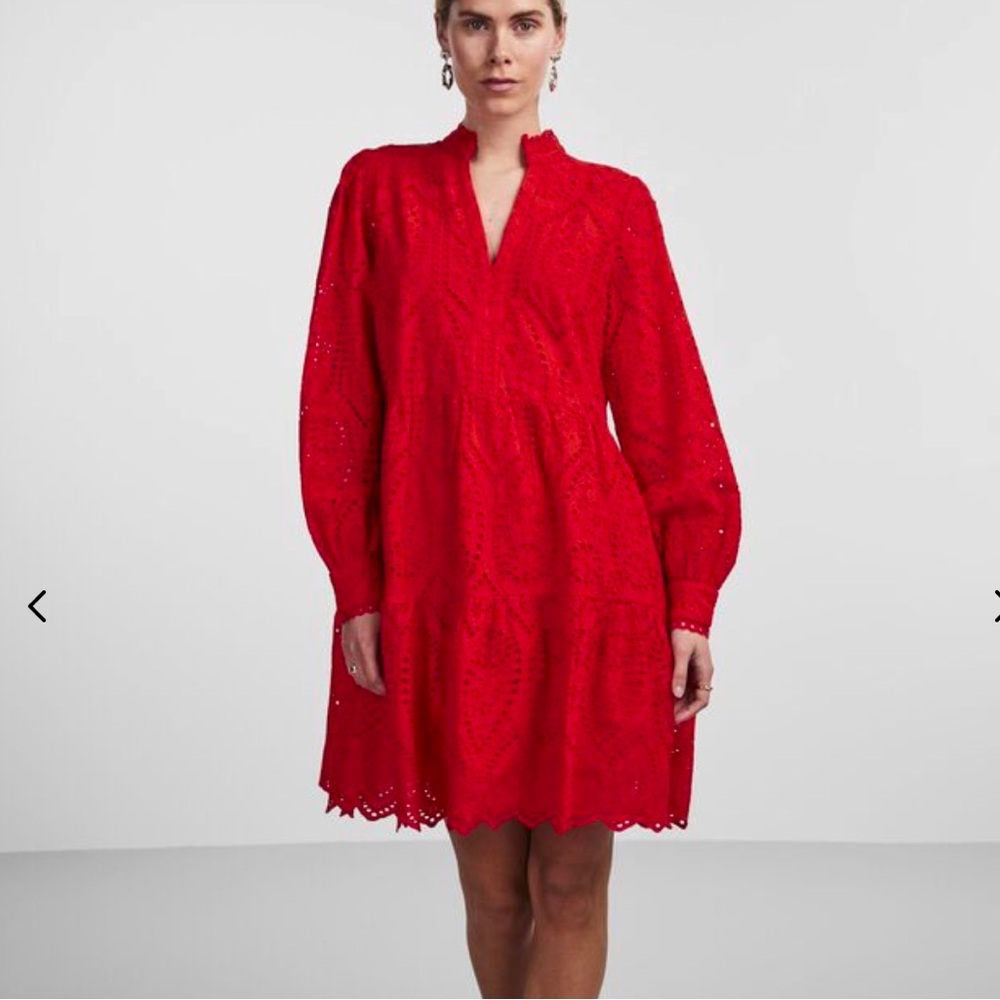 YAS holi eyelet dress